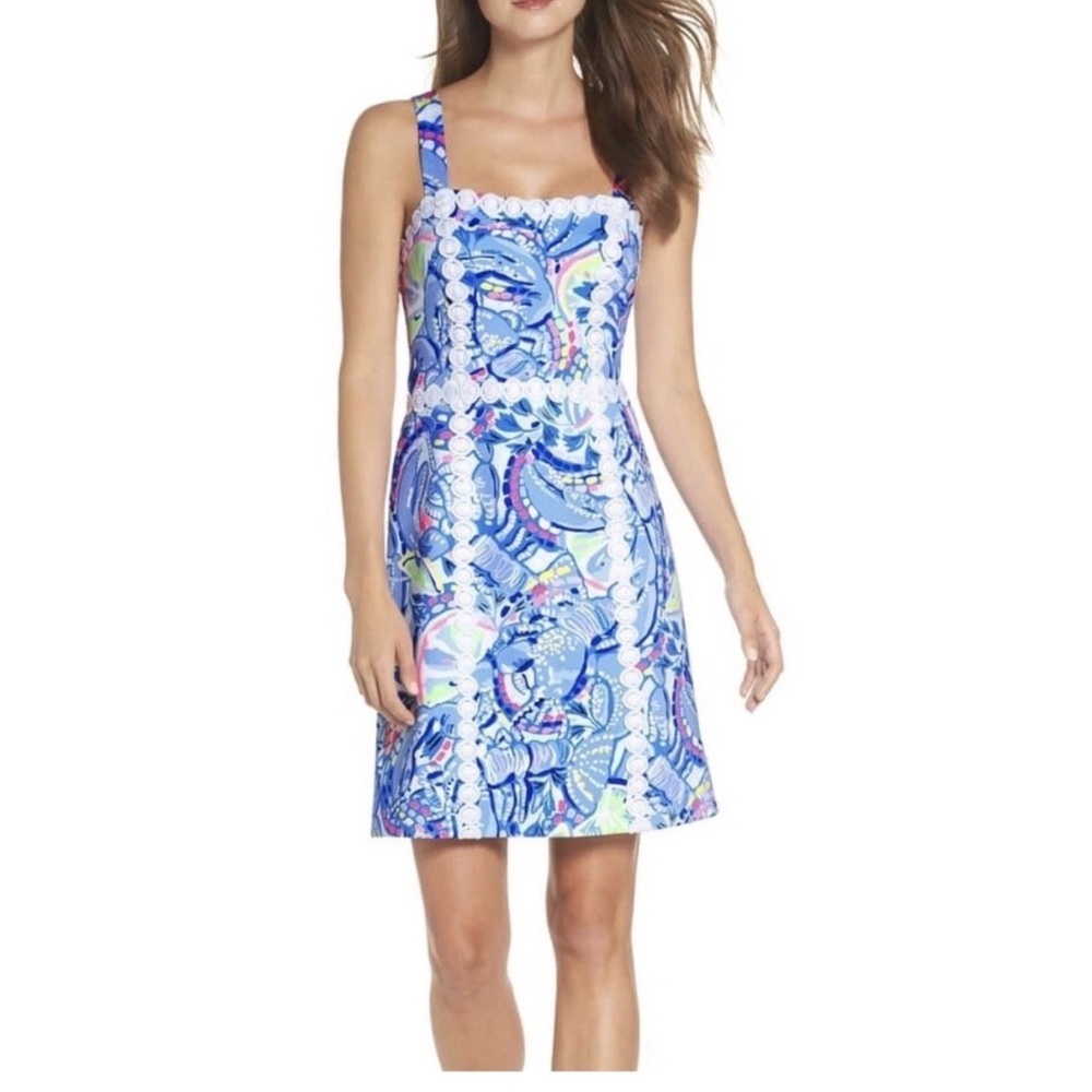 Lilly Pulitzer Blue Multi Paisley Print Sundress